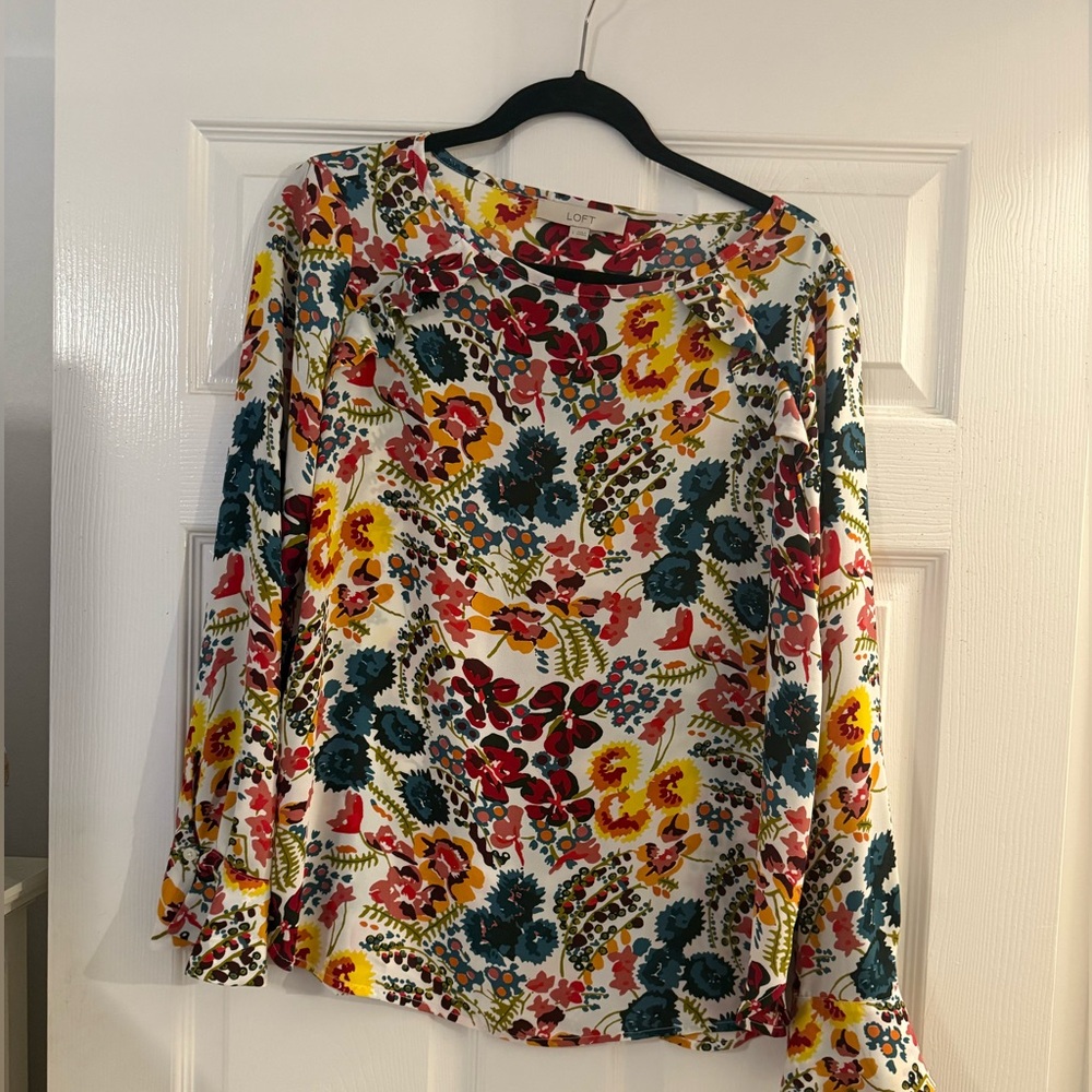 LOFT floral blouse
